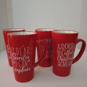 Festive Red Christmas Mug Set